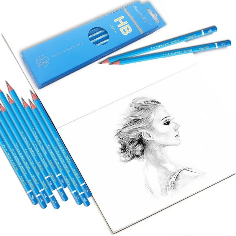 HAIHAOMUM Sketch Pencils for Drawing HB, 144pcs Professional Art Drawing