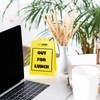 Out for Lunch Desk Sign - Office Lunch Break Indicator,