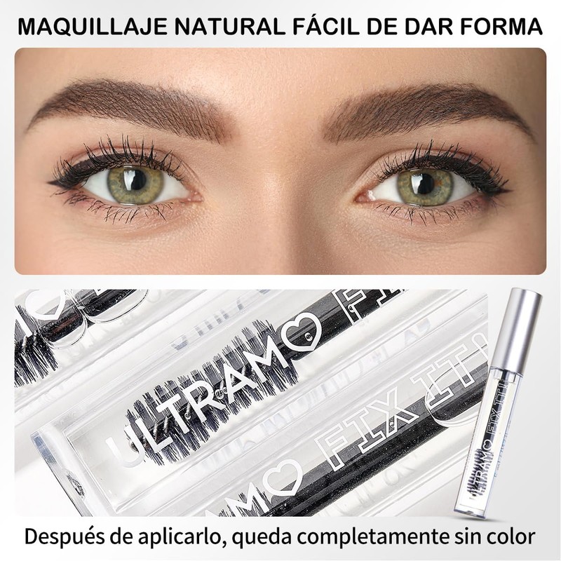 Brow Glue, Gel de Cejas con Fijación, Gel Fijador de