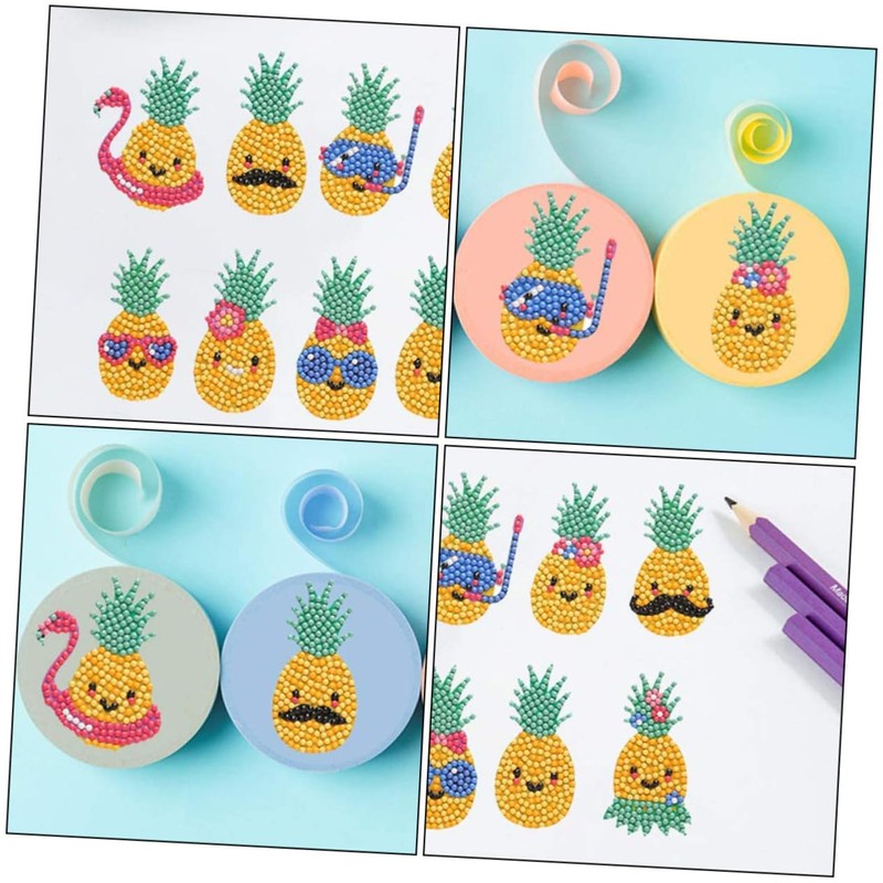 Ipetboom 10Pcs DIY Diamond Sticker Art Craft Kit for Cute