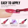 TOMICCA UV Nagellack Glitzer Rosa Set, 4 Farben Transparenter Rosa