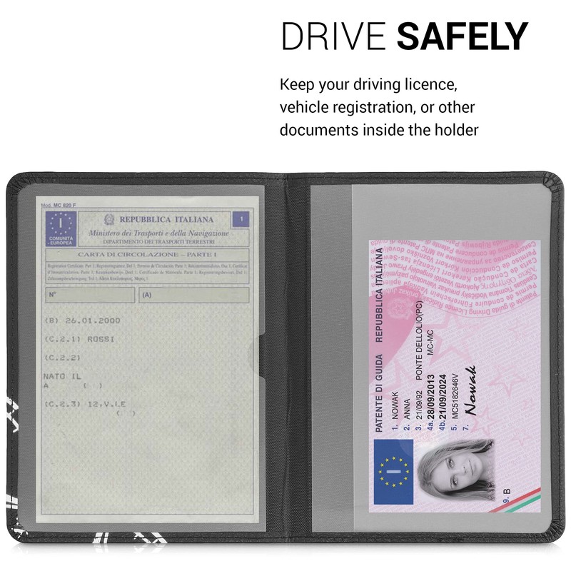 kwmobile Vehicle Registration Certificate Case with Card Slots - Faux