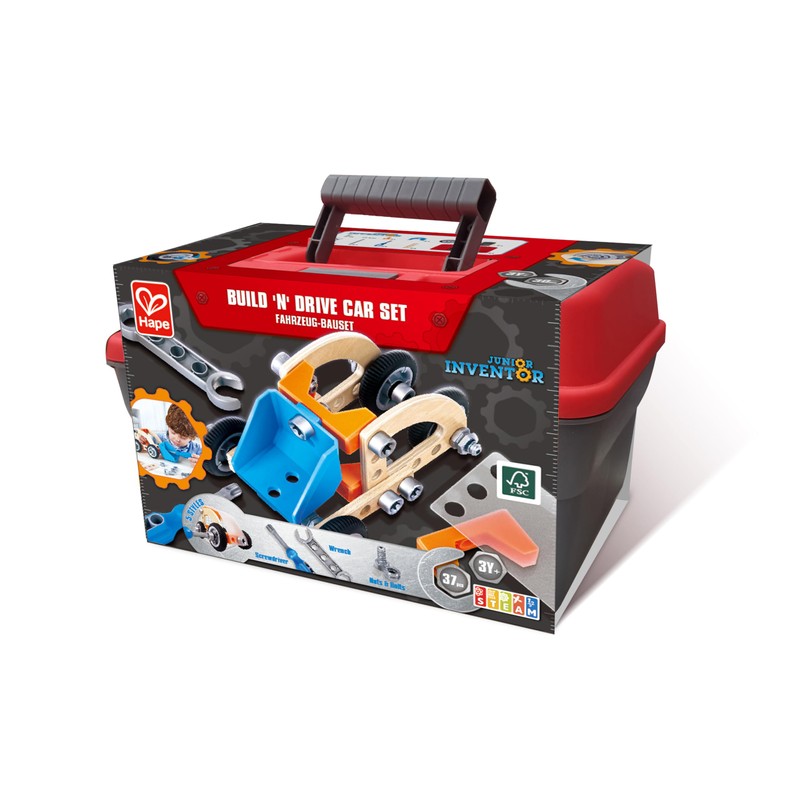 Hape Build 'n' Drive Car Set