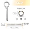 Hocansen 5Pcs Concrete Eye Bolt M8x90mm Expansion Eyebolt Eye Nut