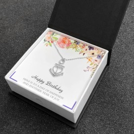 Ginger Lyne Collection Birthday Greeting Card Silver Anchor Heart Necklace Womens Ginger Lyne Collec...