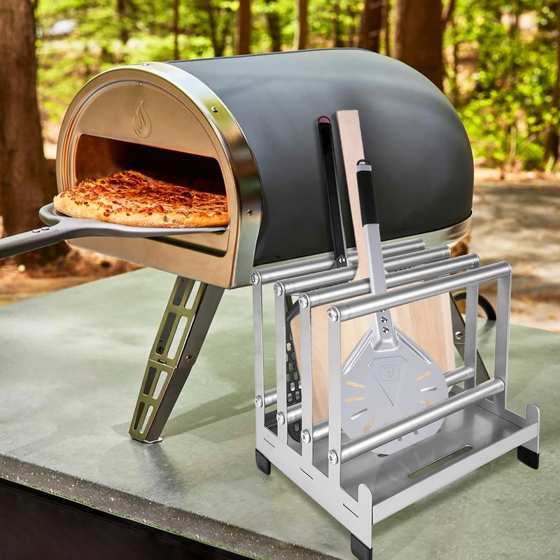 koretech Pizza Peel Rack, Stainless Steel 4 Avaliable Slots for