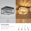 LumFurn 4-Lights K9 Crystal Ceiling Light, Close to Ceiling, 2-Tier