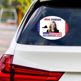 Abigail Spanberger for Virginia Governor 2025 Vinyl Sticker, Vote Abigail Spanberger Decal, Governor Elections Bumper Sticker, 6" x 4.5"