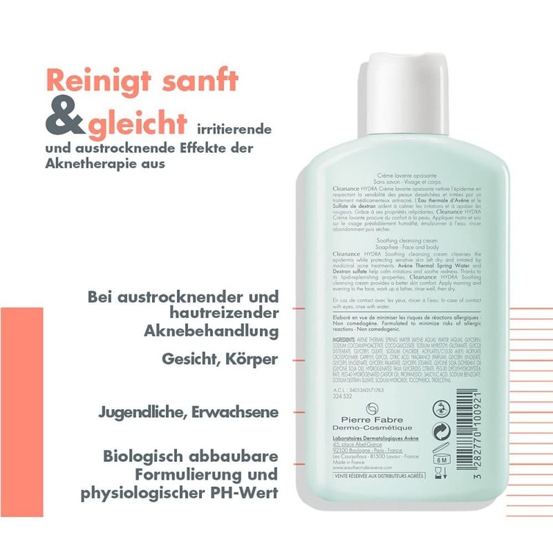 Avène Cleanance Hydra Soothes Cleansing Cream
