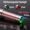 Rechargeable Flashlights High Lumens, G1000 Super Bright Flash Light Pink,