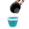 SAMMART Collapsible Plastic Bucket - Foldable Round Tub with Handle