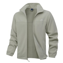Men's Soft Polar Fleece Jacket with Pockets Lightweight Outdoor Recreation Full Zip Coat