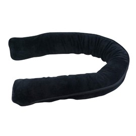 Viva-Haushaltswaren - 1 Stück Tür- / Fenster- Windstopper / Zugluftstopper aus Mikrofaser mit Beschwerung in der Farbe SCHWARZ - 86cm