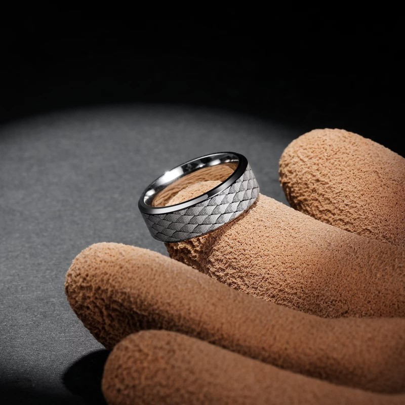 King Will Men Stainless Steel Rings 8mm Size 11