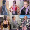 Lavender Purple Braiding Hair Pre Stretched 2 Packs Box Braids