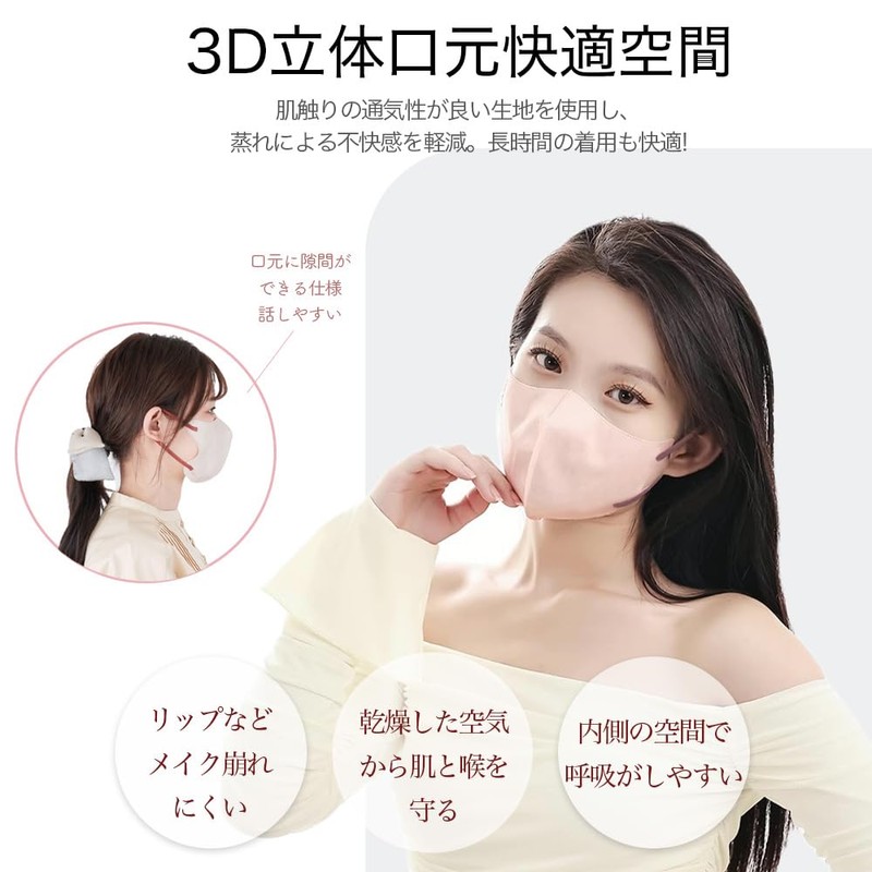 [R・BOOM] 【MASK KING】10枚ｘ2パックバイカラー 3Dマスク 敏感肌用 UVカット 軽量 薄い 不織布 立体マスク