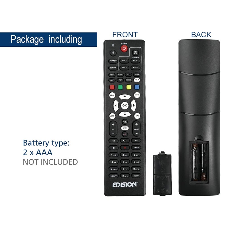 Edision Universal Remote Control EDI-RCU 3 Learn OS, Programmable, 2-in-1