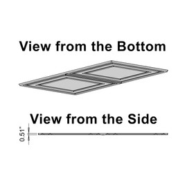Ceilume 12 pc Stratford Ultra-Thin Feather-Light 2x4 Lay in Ceiling Tiles - for Use in 1" T-Bar Ceiling Grid - Drop Ceiling Tiles (12 Tiles, White)