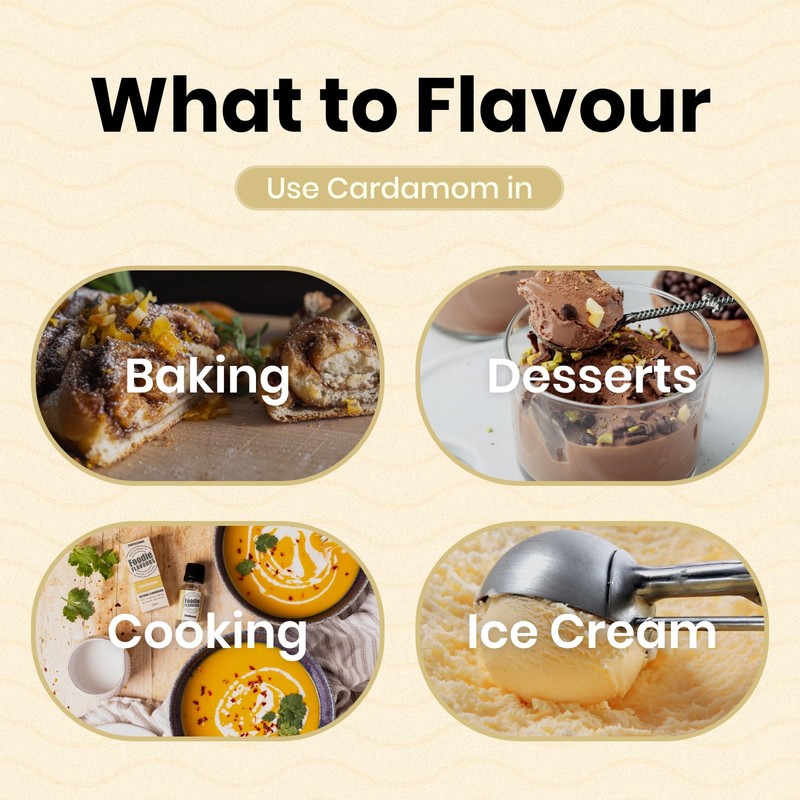 Foodie Flavours Cardamom Natural Flavouring, High Strength - 15ml