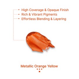 Art Whale Gouache Metallic Orange Yellow Refills (50ml/1.7oz)|Intense Pigments, Easy Color Refill (2 pcs.)