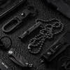 KeyUnity KA22BK Titanium EDC Outdoor Emergency Whistle Key Chain Necklace