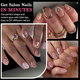 Uñas Postizas Cortas Y Redondas, 15 Tamaños, 510 Unidades, Transparentes, Suaves, Preformadas, Semimate, Cobertura Total, Extensiones De Gel, Resisten