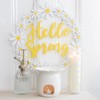 Hello Spring Hanging Daisy Wreath Decoration - Perfect for Welcoming