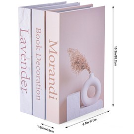 3 Pcs Decorative Books for Home Decor, Fake&Faux Books for Decoration, Modern Designer Books Decor Set(Simple Series)