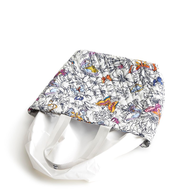 Vera Bradley Premium Cotton Lunch Tote Bag, Wing + Bloom