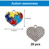 WANDIC Autism Awareness Charms, 24 pieces Autism Charm Pendants with