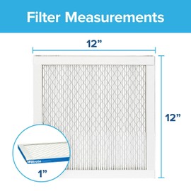 Filtrete 12x12x1 Air Filter, MPR 1900, MERV 13, Healthy Living Ultimate Allergen 3-Month Pleated 1-Inch Air Filters, 2 Filters
