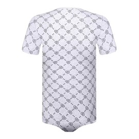 Landofgenie Mens Onesie Short Sleeve Pajamas One Piece Romper Basic Shapewear for Men Light Gray XL