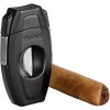 Xikar VX2 V-Cut Cigar Cutter, Spring-Loaded, Black, Lifetime Warranty