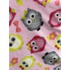 Yellow Funny Owls on Gray Color and on Pink Color