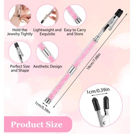 Bracelet Helper Tool, Bracelet Helper Fastening Aid to Put on Yourself for Bracelets, Necklace (Pink)