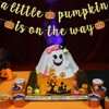 Gold Glitter A Little Pumpkin is on The Way Banner,