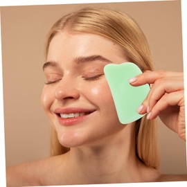 Baluue 2pcs Guasha Board for Jade Scraping Massage Tool Circulation Relieve Muscle Tension and Comfortable for Home Travel Use