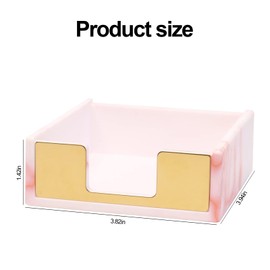 Buqoo Sticky Note Holder, Sticky Note Pad Holder Memo Holder Paper Dispenser Organizer Sticky Notes Cube Holder for School Office Home Desk