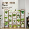 Bamworld Large Plant Stand Indoor Outdoor Hanging Shelf for Multiple