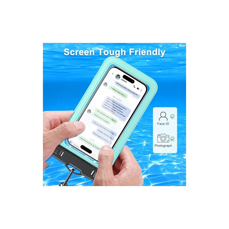 2 Pack Waterproof Phone Pouch with Adjustable Lanyard