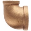 Anderson Metals Brass Pipe Fitting, 90 Degree Reducing Elbow, 1"