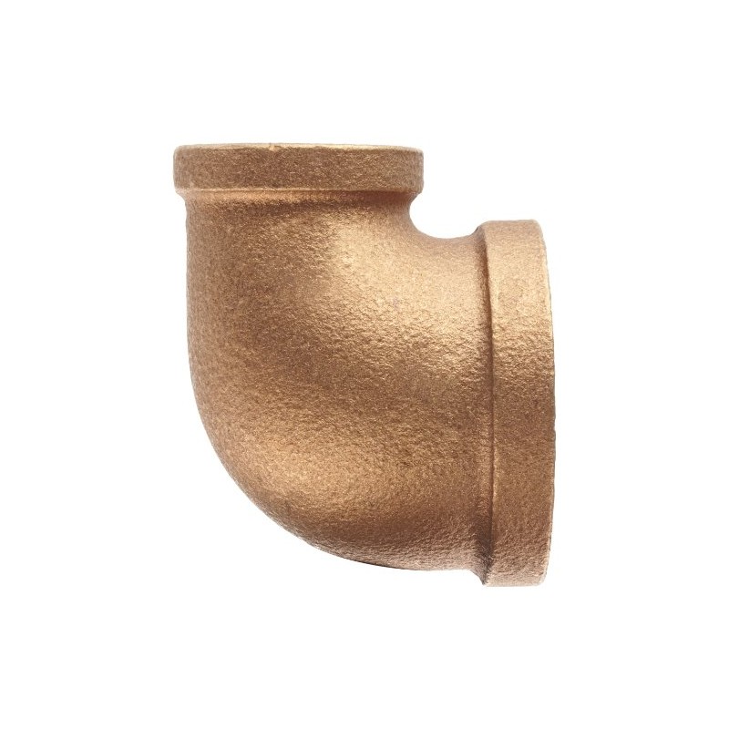 Anderson Metals Brass Pipe Fitting, 90 Degree Reducing Elbow, 1"