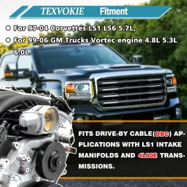 4L80E Standalone Engine Wiring Harness with EV1,EV6 Injector Connectors Plug, Fit for 1997-2006 DBC LS1 Engine ev1-Injector 4.8 5.3 6.0 W/4L80E Transmission Drive by Cable Aftermarket Part