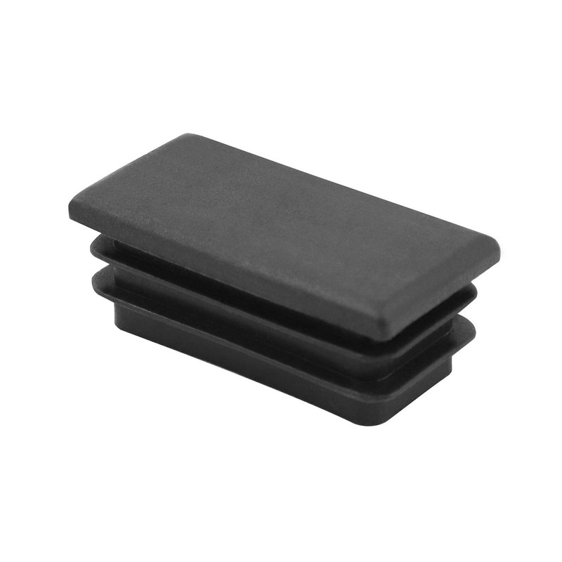 QWORK 10 PCS 1" X 2" Rectangle Black Plastic Plug