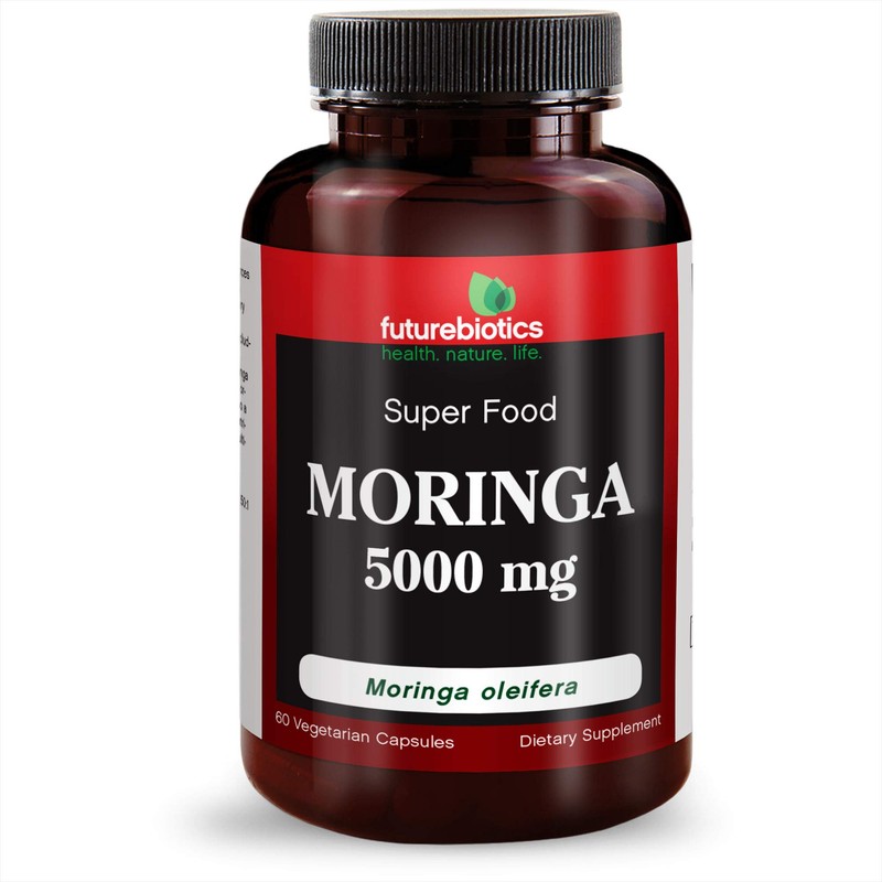 FutureBiotics Moringa 5000 mg 60 Vegetarian Capsules