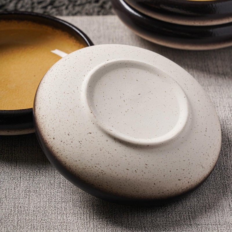 Uaral Japanese Salad Plate,Plates and Bowls Set,Stoneware Dish Set,Appetizer Plates