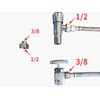 Klabb 32-Inch Stainless Steel Braided Faucet Supply Line, 3/8" Compression