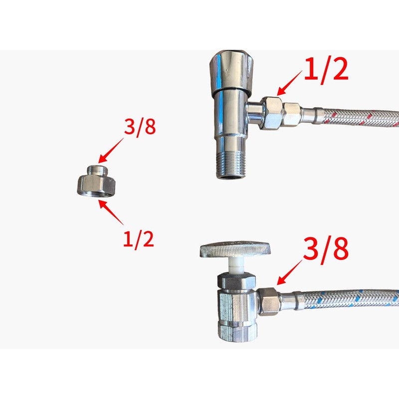 Klabb 32-Inch Stainless Steel Braided Faucet Supply Line, 3/8" Compression