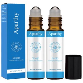 Hair Growth Roll-On Serum, Strengthens & Nourishes Hair with Menthol & Camellia Oleifera Seed Oil, Non-Messy Application, 10ml (2PCS), for Men & Women