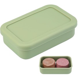 Travel Soap Container, Leakproof Soap Case, Large Shampoo Bar Case, Leakproof Soap Box with Draining Layer, Slip-Resistant Portable Bar Soap Holder for Travel Camp Gym(Pea Green)